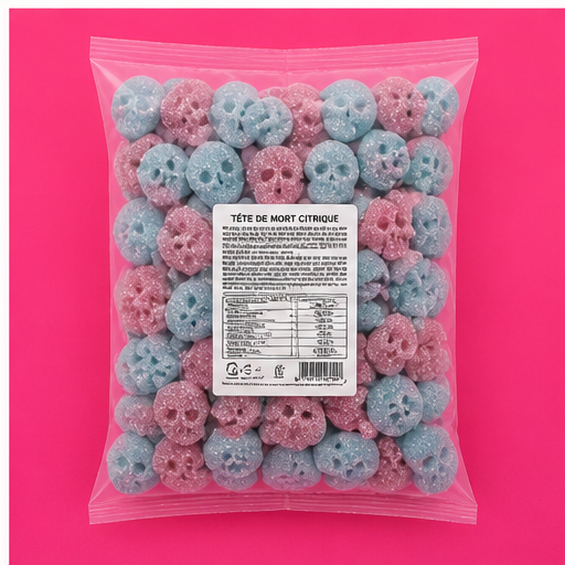 💀 Bonbons Têtes de Mort Acidulées